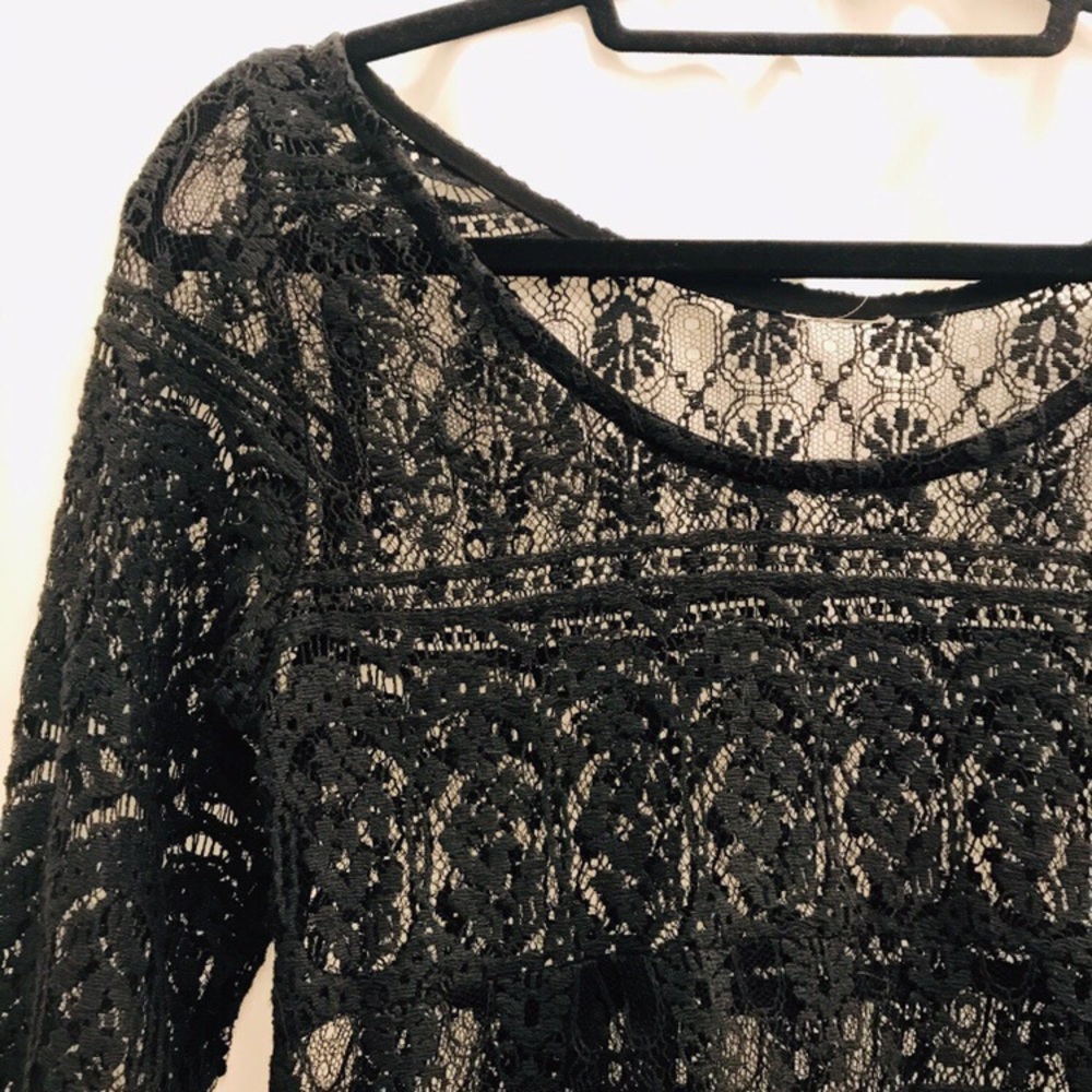 Vintage black lace cover dress
